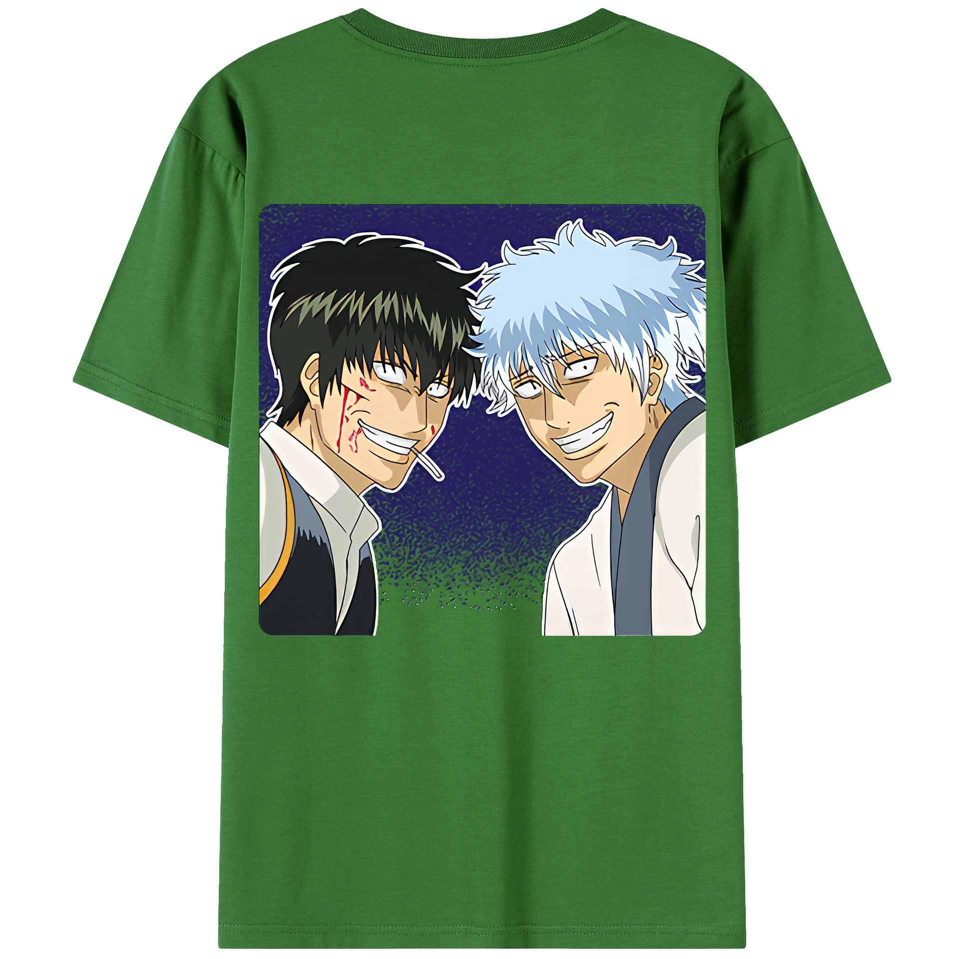 （画像用） ぎんたま 坂田銀時（さかたぎんとき） 神楽 志村新八（しむら しんぱち） GINTAMA Sakata Gintoki Kagura Shimura Shinpachi レディース半袖Tシャツ(バックプリント)
